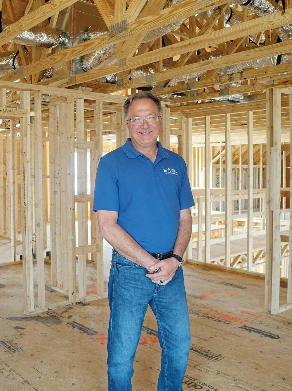 Royal Homes Owner at Construction Site