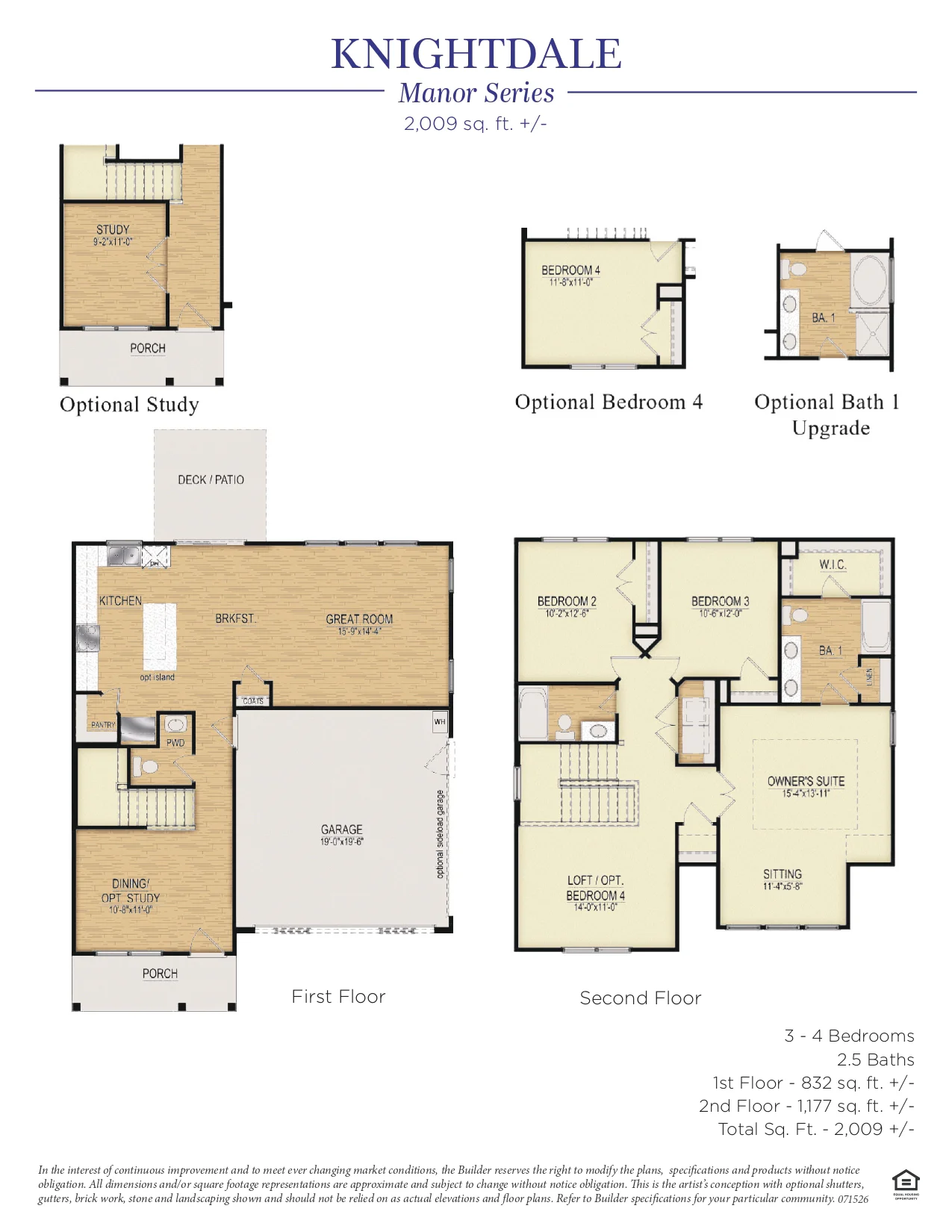 Knightdale Floorplan 1